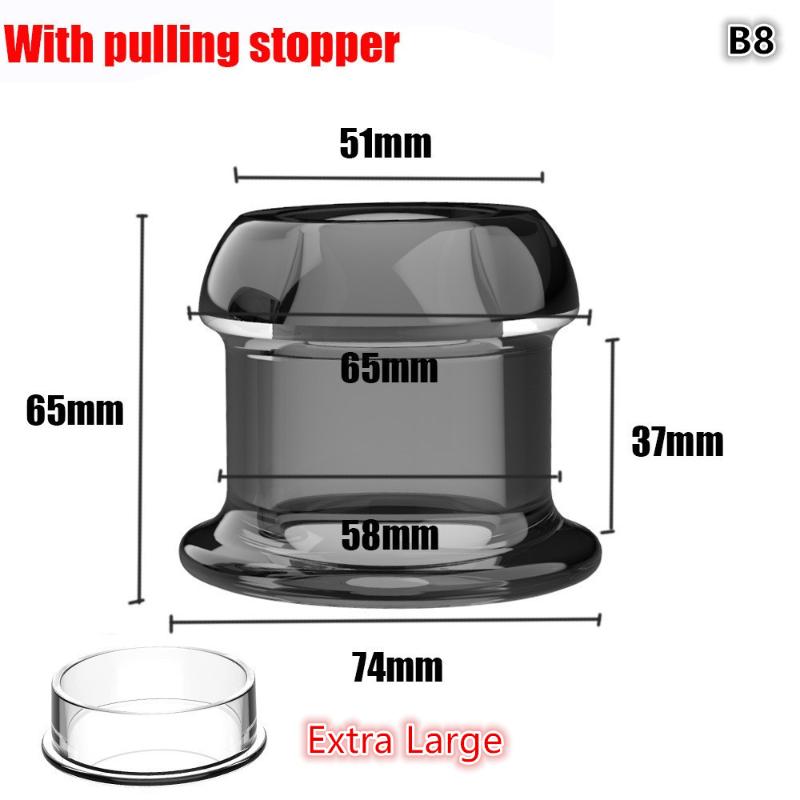 Hollow Speculum Peeking Anal Beads Butt Plug With Stopper Expander Tunnel Transparent Anus Dilation Adult Women Men Gay