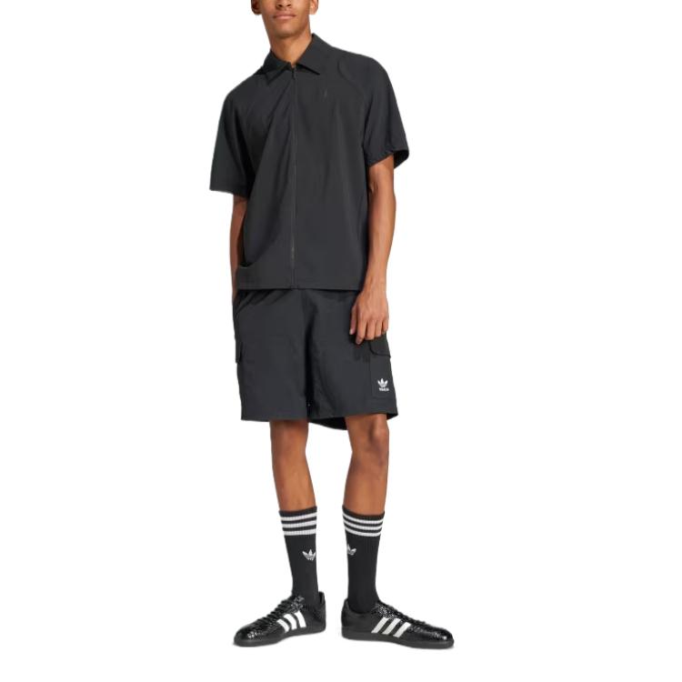 Adidas Оригинальные повседневные тканые шорты-карго с трилистником, мужские шорты черного цвета JD0406