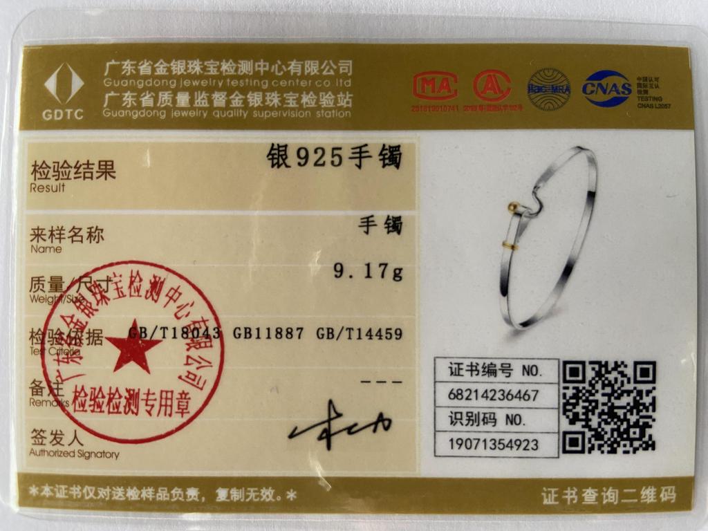 Браслет-обруч из стерлингового серебра 925 пробы Модные украшения