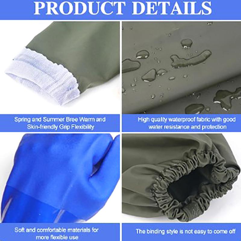 1 Pair Long Waterproof Drain Cleaning Gloves Chemical Resistant Gloves Pvc Reusable Heavy Duty Long Rubber Gloves