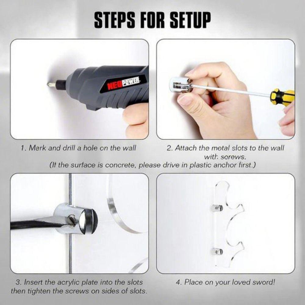 2Pcs Decorative Lightsaber Showing Stand Acrylic Lightsaber Hang Rack Lightsaber