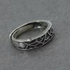 Vintage 925 Silver Ring For Men Jewelry Couple Temperament Cross Lines Stone Ring Male Finger Accessories Gift For Lover
