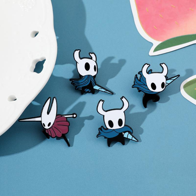 Эмалированные значки Hollow Knight Милые мультяшные металлические броши-значки для рюкзака Декор Значки Украшения Аксессуары Подарки