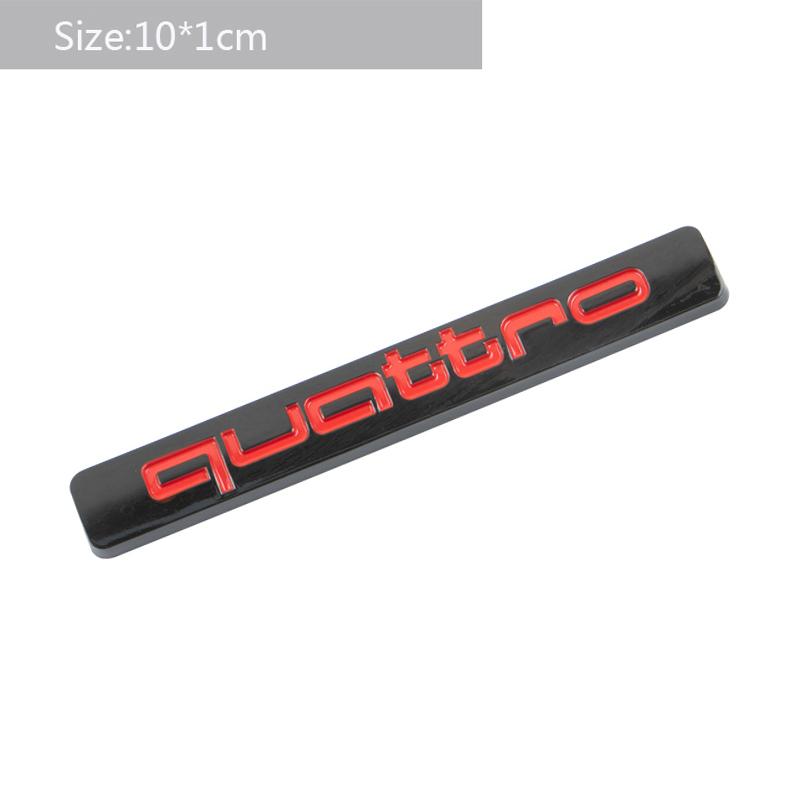 2026 Car Styling Logo Metal Sticker Body Trunk Decal For AN1 Quattro A3 A4 A6 A5 Q5 A1 Q7 Q3 TT S1 RS3 RS4 S3 S4 RS5 RS6 RS7 S5 S6