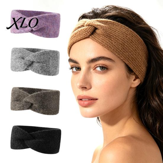 Wide Headband for Winter Sports Women Headband, Twist Knot Knitted Thick Warm Ear Knit Travel Warmers, Cozy Head Wrap Cold Weather Autumn Accessories