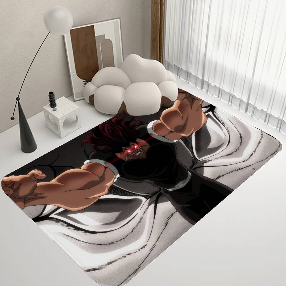 Baki Hanma Yujiro Manga Kitchen Mat Nordic Style Bedroom Living Room Doormat Home Balcony Anti-Slip Welcome Rug
