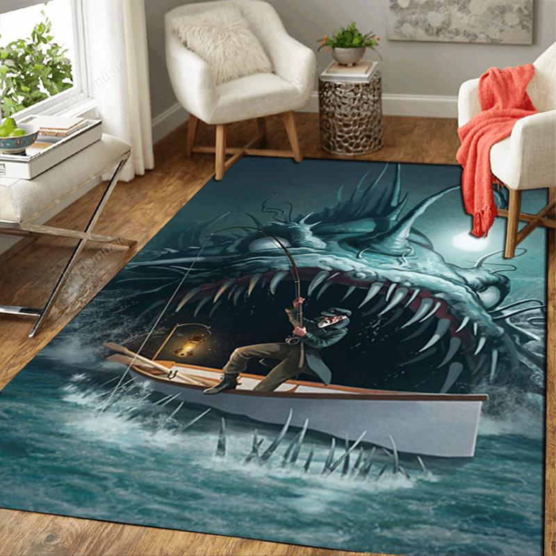 Terrifying piranha Rug Floor Mat for Living Room or Bedroom Soft and Comfortable Carpet a Gift for Birthday and Holiday.MFF0918483
