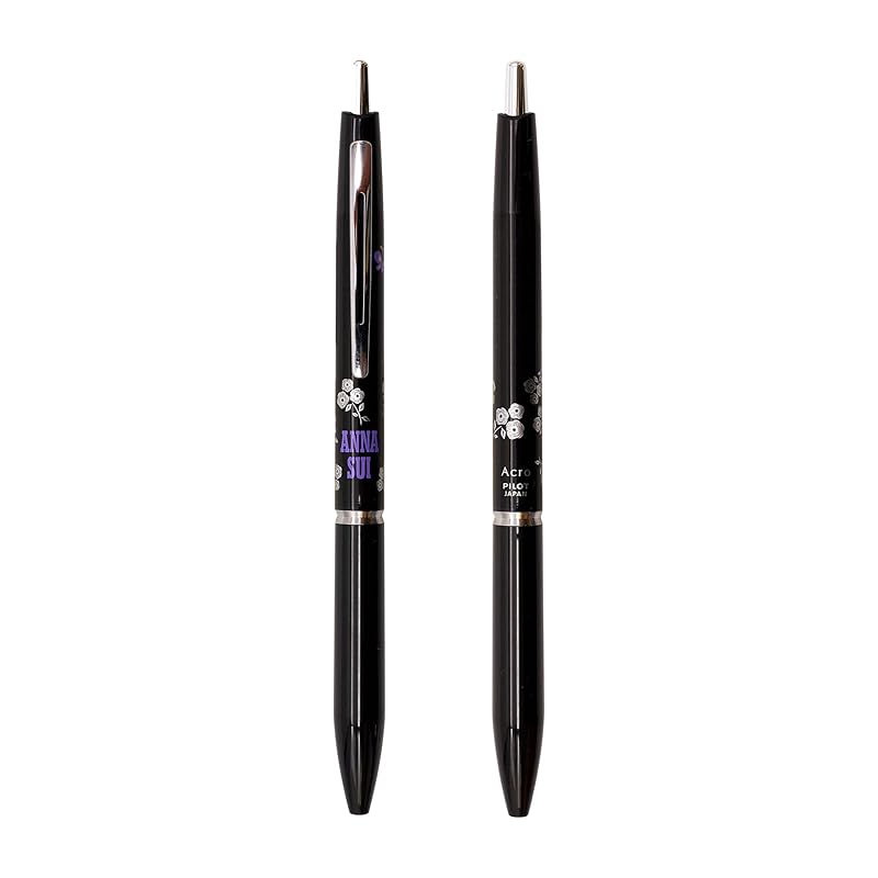 Acro×ANNASUI/Acro×ANNASUI oil-based ballpoint pen 0.5mm black ink [black/flower]