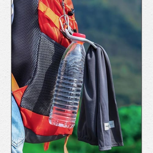 BIUTEFOR Water Bottle Holder Carabiner Set of 4, Bottle Strap, Towel Holder for Mountaineering, Hiking, and Camping