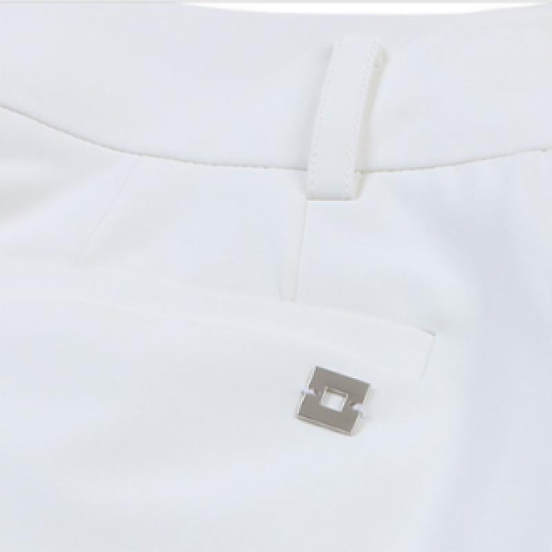 Onoff Women S High waiSt Roll Up Long pantS Of5002la White