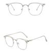 New Men's and Women's Anti-Blue Light Fashion Personality Retro Artistic Classic Large Frame Half Frame Plain Glasses Plain Face Small Photo