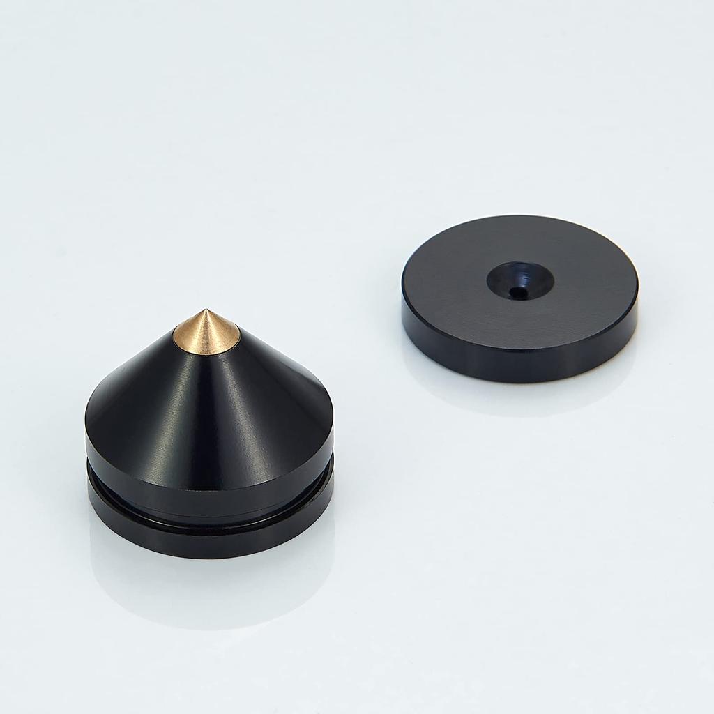 Pailvens Insulator Speaker 8 Speaker Metal Spike Stand with 16 Improves Audio Sound Quality and Black Pieces, Stand, Double-Sided Tapes,