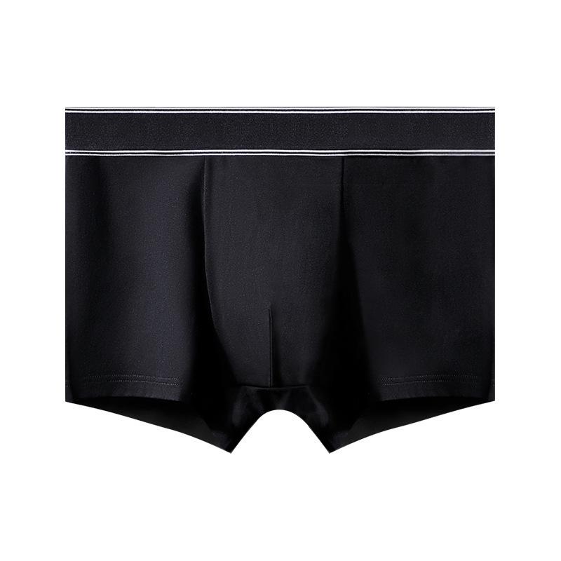 Мужские бесшовные трусы-боксеры средней посадки - Хлопок 60-х годов с длинным волокном с графеновой антибактериальной ластовицей, дышащие и из чистого хлопка