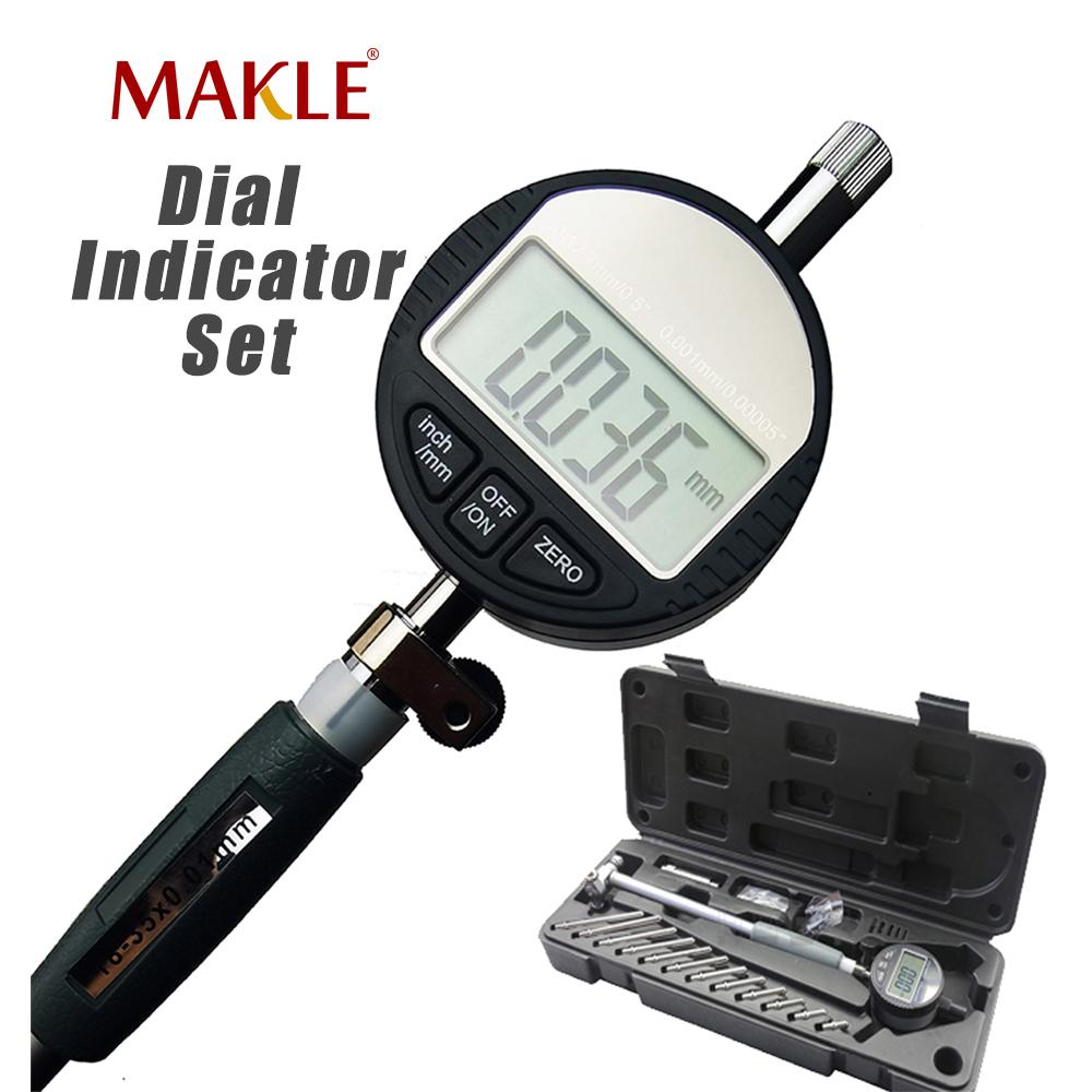 MAKLE18-35-50-160мм Алюминиевый сплав Цифровой индикатор Радиальные нутромеры Индикатор 0,01ММ Стрелочный нутромер Внутренний измерительный инструмент для цилиндров