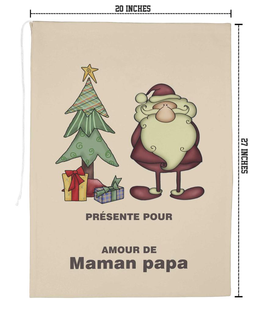 Printtoo Большая холщовая сумка на шнурке, рождественские мешки, подарочный мешок Санты, индивидуальный подарок на вечеринку, 2 шт., 27x20 дюймов