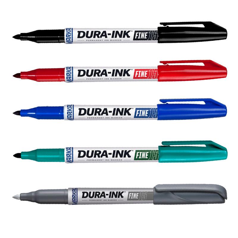 DURA-INK Экологичный Серебристо-Черный Водостойкий Маркер на Масляной Основе, Быстросохнущий Промышленный Маркер 1 мм