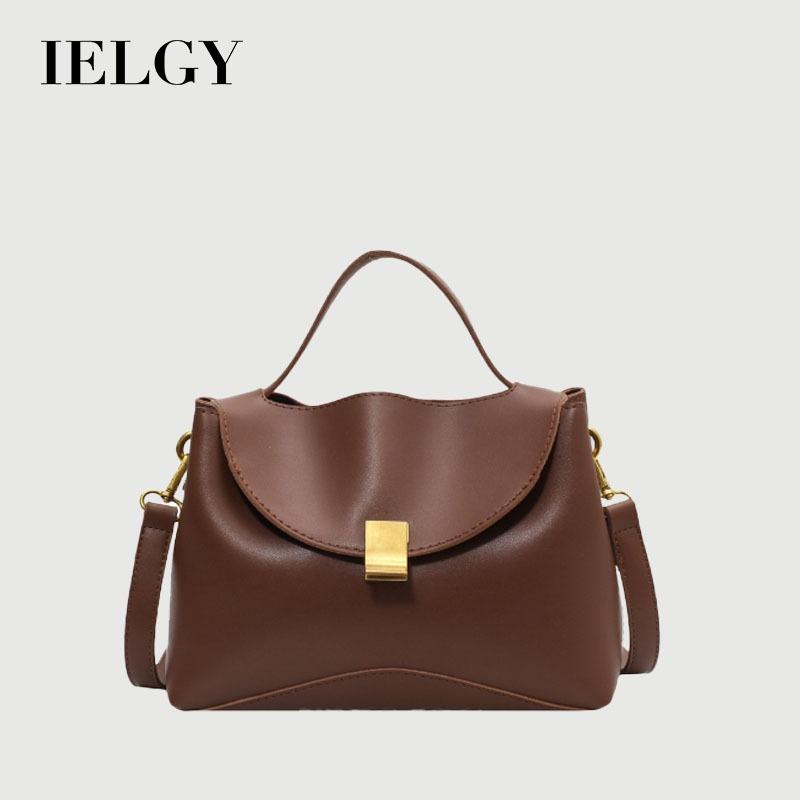 Ielgy Winter Bag Niche Design Fashionable All-Match Large-Capacity Lock Portable Shoulder Messenger Bag