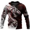 Mens Oversized Hooded Sweatshirt With 3D Dragon Print Air Layer Fabric Loose Fit Long Sleeve Winter Collection