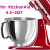 1 PCS Stainless Steel Bowl For Kitchenaid Classic&Artisan Series 4.5-5 QT Tilt-Head Mixer 304 Stainless Steel Dishwasher Safe