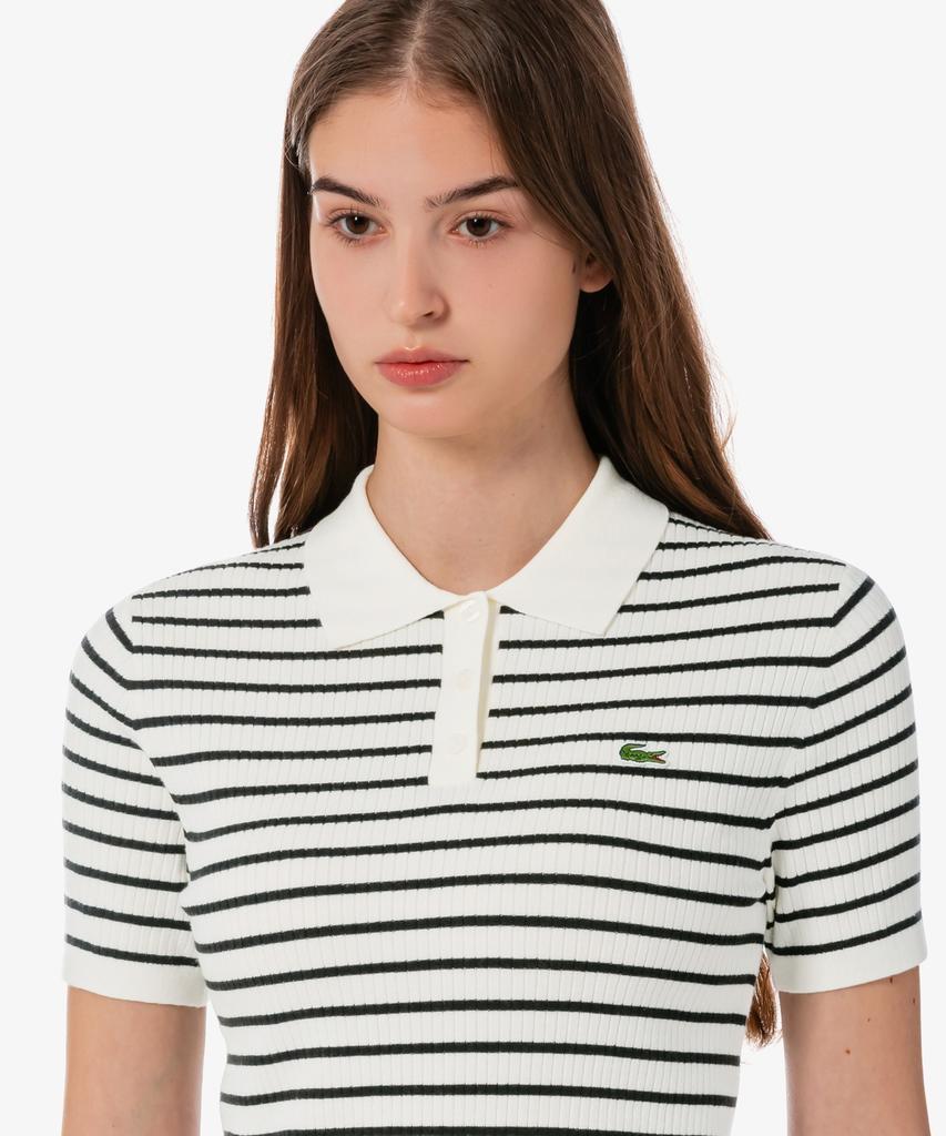 LACOSTE Women'S Rib Knit Sweater Polo Shirt Pf530E-56G 70V