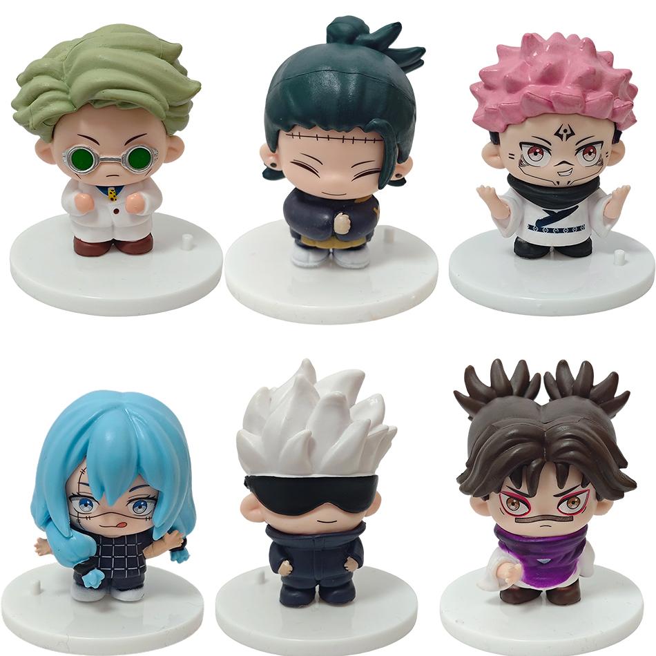 6 шт./комплект 7 см Аниме Фигурка Действия Jujutsu Kaisen Годжо Сатору Мегуми Итадори Юдзи Рёмен Сукуна Нанами Гэто Сугуру Милая Модель Игрушки