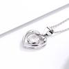 Модная подвеска в форме сердца из стерлингового серебра S925 с натуральным кристаллом циркония, женское короткое ожерелье на ключицу