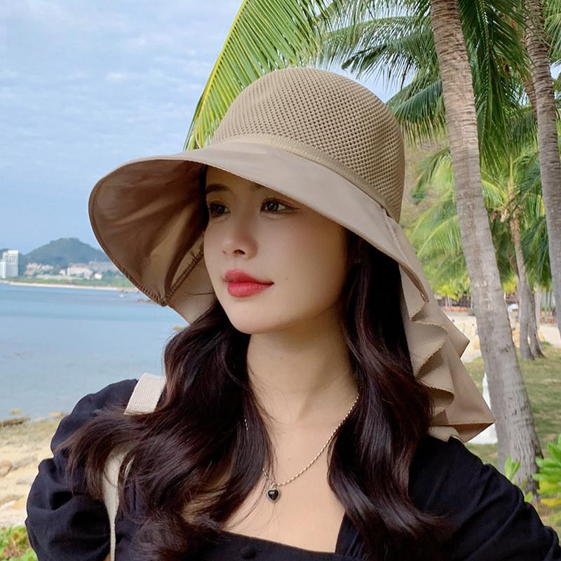 Летняя женская модная шляпа от солнца с широкими полями и дышащим хлопком для отдыха на открытом воздухе