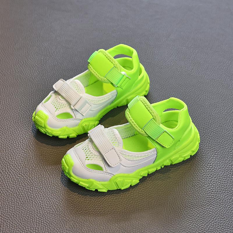 Children's Sports Covered Toes Sandals 2024 Summer Boys Korean Version Kids Fashion Assorted Casual Girls Soft Beach Shoes Mesh