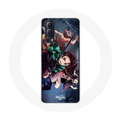 Coque Pour Vivo Y72 Tanjiro Nezuko Et Inosuke Slayer Kimetsu No Yaiba Manga