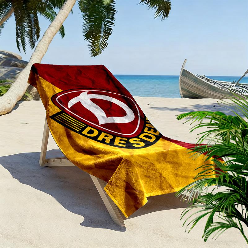 Пляжное полотенце с принтом SG Dynamo Dresden, большое, мягкое, быстросохнущее, для пляжа, кемпинга, плавания