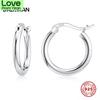 100 %925 Sterling Silver Earrings For Women Men Small Hoop Earrings Simple Round Circle Loop Ear Ring Ear Bone Buckle