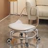 Бесшумный акриловый универсальный табурет на колесиках со спинкой для дома и детей