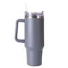 40oz Straw Double-Layer Insulated Cup with Handle Sports Water Bottle Stainless Steel Vacuum Thermal Insulated Mug for Women Men