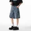 Plus Size Men's Jeans Shorts Workwear Shorts Summer Thin Straight Leg Five Quarter Pants