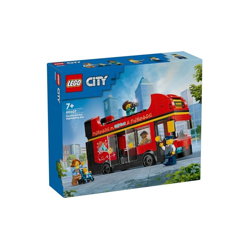 Игрушка LEGO City Красный Двухэтажный Автобус - Подарок на День Рождения, Строительные Блоки, для Мальчиков и Девочек, Возраст 7, 8, 9, Ученики Начальной Школы, Транспортное Средство, Машина,