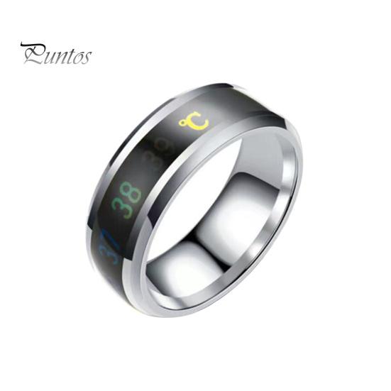 Обручальное кольцо из титановой стали, интеллектуальное кольцо с датчиком температуры тела, кольцо для личного здоровья, мужчины и женщины