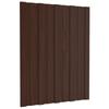 Roof Panel 36 Pcs Brown 60 X 45 Cm Galvanized Steel