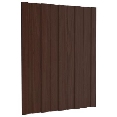 Roof Panel 36 Pcs Brown 60 X 45 Cm Galvanized Steel