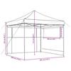Foldable Pop Up Party Tent with 2 Side Panels Orange