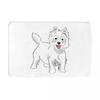 Watercolor West Highland White Terrier Dog Non-slip Doormat Floor Mat Carpet Rug for Kitchen Entrance Home Bedroom Footpad Mats