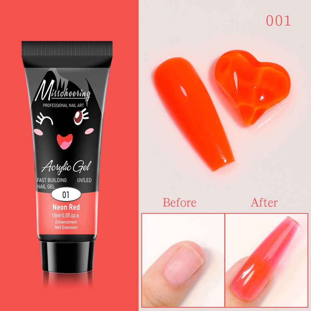 Nail Art Crystal Fluorescent Extension Glue Безбумажный лоток Безболезненное наращивание ногтей Инструмент для фототерапии Флуоресцентный гель для ногтей