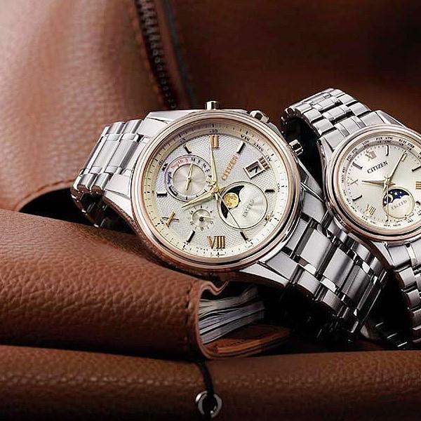 Citizen BY1026-65A ( Часы EXCEED Eco-Drive на солнечной батарее с радиоуправлением, прямой полет, фаза Луны, парная модель для мужчин)