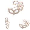 Rhinestone Brooch Shining Crystal Badge Pin Party Banquet Collar Scarf Decor Brooch Pin Musical Note