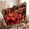Christmas Custom Name Printed Flannel Blanket Warm Comfort Bed Throw Home Decor Holiday Gift
