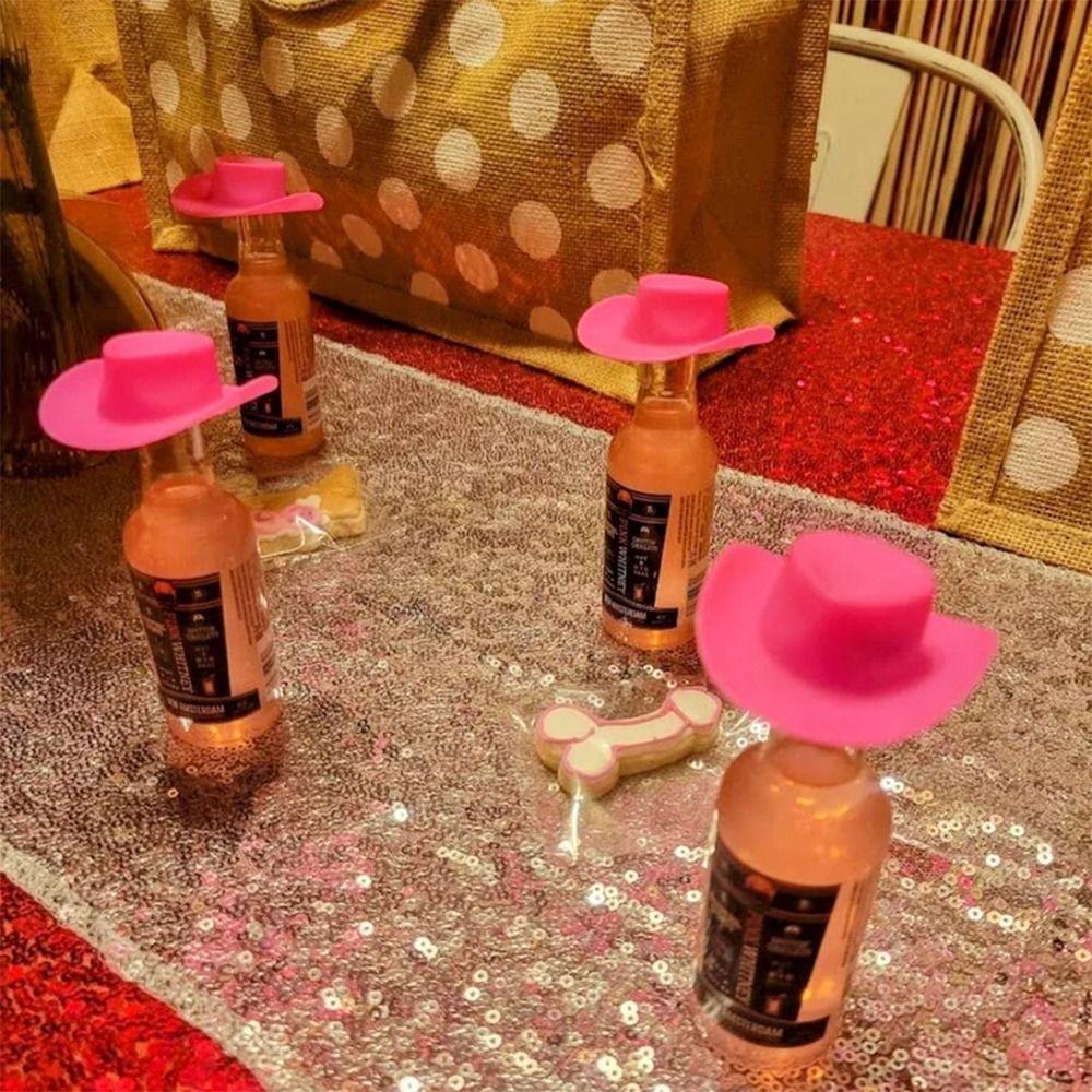 Cake Topper Mini Cowboy Hats Western Decor Doll Hats Dollhouse Decoration Bachelorette Party