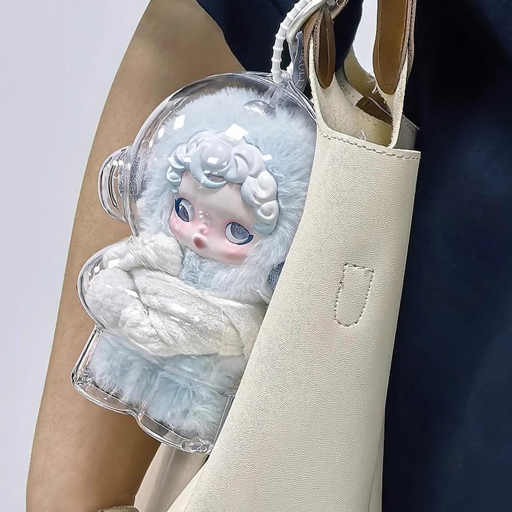Non-Toxic Transparent Protective Case For Skull Panda Winter Movement For Sp Doll Portable Cable Organizer Box Storage Case