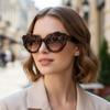 European And American Fashion New Cat Eye Sunglasses, Personality Versatile Trend Exaggerated Sunglasses, Women'S Anti-Ultraviolet Ins Glasses