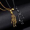 1 пара necklaces-скелетов, держащихся за руки, набор necklaces с магнитным кулоном-скелетом, винтажные necklaces-черепа для пары, BFF, дружбы, любителей готики и панка