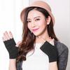 Wool Knitted Wool Glove Exposed Finger Wrist Gloves Protable Mink Cashmere Gloves  Winter