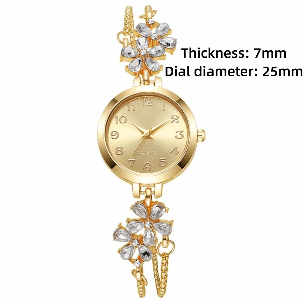 Adjustable Bracelet Watch Quartz Movement Flower Bracelet Watch Women's Quartz Watch  Gift Giving